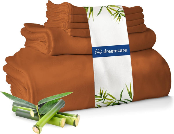 100% Rayon Bamboo Sheets Queen Size - 4Pc Cooling Sheets Queen