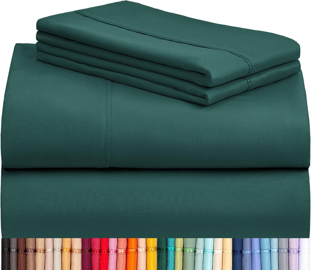 Cal King Size Sheets Set, Cooling & Soft Deep Pocket Bed Sheets, 4PC